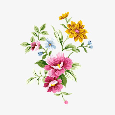 唯美花卉PNG图片素材 在熊猫办公邂逅指尖绽放的透明诗篇